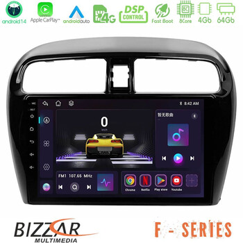 Bizzar f Series 8core Android14 4+64gb  Mitsubishi Space Star 2013-2016 Navigation Multimedia Tablet 9" με Carplay & Android Auto u-f-Mt0602