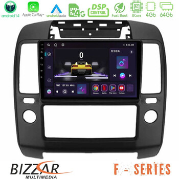 Bizzar f Series 8core Android14 4+64gb  Nissan Navara Navigation Multimedia Tablet 9" με Carplay & Android Auto u-f-Ns0900