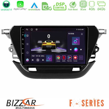 Bizzar f Series 8core Android14 4+64gb  Opel Corsa f 2019-2023 Navigation Multimedia Tablet 9" με Carplay & Android Auto u-f-Op1740
