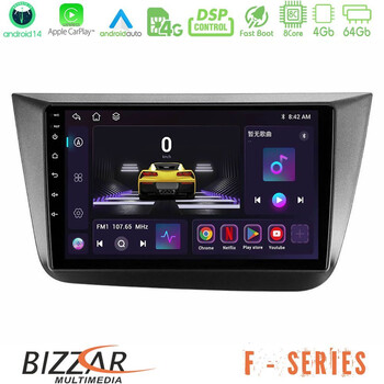 Bizzar f Series 8core Android14 4+64gb  Seat Altea 2004-2015 Navigation Multimedia Tablet 9" με Carplay & Android Auto u-f-St0840