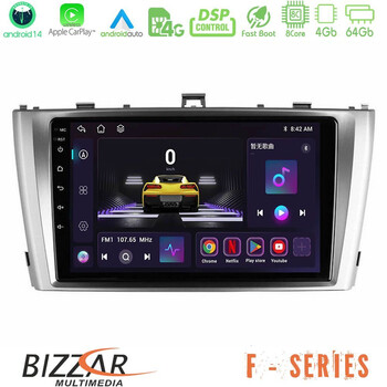 Bizzar f Series 8core Android14 4+64gb  Toyota Avensis t27 Navigation Multimedia Tablet 9" με Carplay & Android Auto u-f-Ty0864