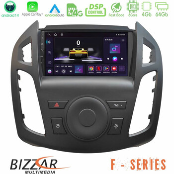Bizzar f Series 8core Android14 4+64gb Ford Transit Connect 2013-2018 Navigation Multimedia Tablet 9"  με Carplay & Android Auto u-f-Fd2854