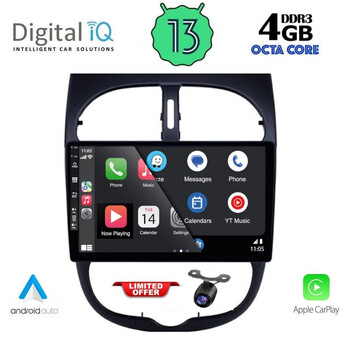 DIQ BXD 8506_CPA (9inc) MULTIMEDIA TABLET for PEUGEOT 206 mod. 1998-2006