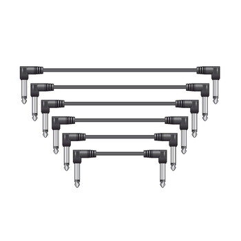 Citronic PATCH100BK Σετ με Καλώδια Ήχου Patch Lead 6.3mm Mono Jack Plug - 6.3mm Mono Jack Plug 1m (6 Τεμάχια)