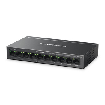 MERCUSYS Desktop Switch MS110CMP, 8x 10/100Mbps PoE+, 2x Gigabit, Ver. 1.0