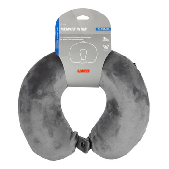 L5416.5 ΜΑΞΙΛΑΡΙ ΤΑΞΙΔΙΟΥ ΑΥΧΕΝΑ MEMORY FOAM ΓΚΡΙ MEMORY-WRAP LAMPA - 1 ΤΕΜ.