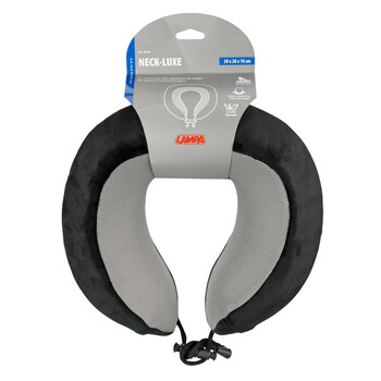 L5416.7 ΜΑΞΙΛΑΡΙ ΤΑΞΙΔΙΟΥ ΑΥΧΕΝΑ ΕΡΓΟΝΟΜΙΚΟ MEMORY FOAM ΜΑΥΡΟ/ΓΚΡΙ NECK-LUXE LAMPA - 1 ΤΕΜ.