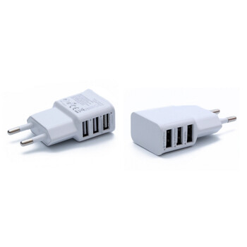 LAMTECH 3xUSB CHARGER 2,1A WHITE