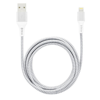 LAMTECH LIGHTNING TO USB HIGH QUALITY UNBREAKABLE CABLE SILVER 2M
