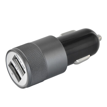 LAMTECH METAL 2 USB 2,1A CAR CHARGER FOR MOBILE PHONES BLACK