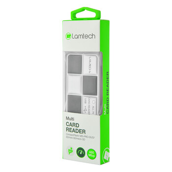 LAMTECH MULTI CARD READER BLACK SILVER