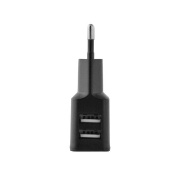 LAMTECH TRAVEL WALL CHARGER 2.4A WITH 2xUSB BLACK