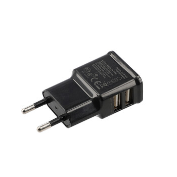 LAMTECH TRAVEL WALL CHARGER 2.4A WITH 2xUSB BLACK