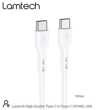 LAMTECH CABLE TYPE C TO TYPE C 100W FAST CHARGE 2M