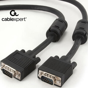 CABLEXPERT PREMIUM VGA HD 15M/HD15M DUAL SHIELDED W/2 X FERRITE CORE 10M CABLEXPERT PREMIUM VGA HD 15M/HD15M DUAL SHIELDED W/2 X FERRITE CORE 10M