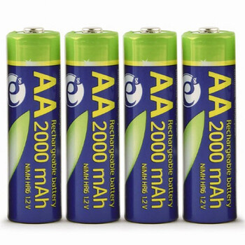 ENERGENIE RECHARGEABLE AA INSTANT BATTERIES READY TO USE 2000MAH 4PCS RETAIL PACK