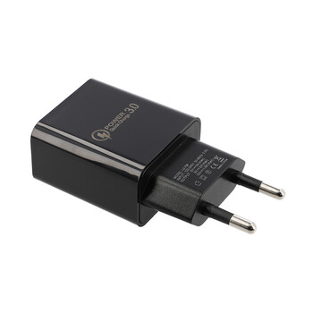 LAMTECH QUICK CHARGER USB3.0 18W WITH TYPE-C CABLE 1M BLACK