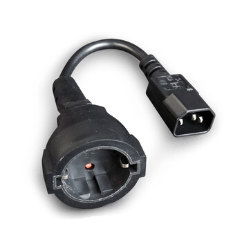 CABLEXPERT POWER ADAPTER CORD (C14 MALE TO SCHUKO FEMALE)