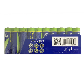 ENERGENIE SUPER ALKALINE AA BATTERRY 10PACK