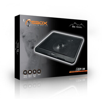 SBOX USB COOLING PAD 15,6" BLUE LED FAN 140 mm