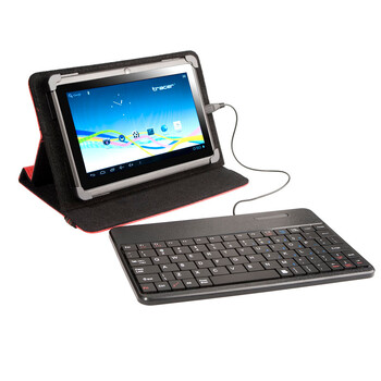 TRACER TABLET CASE WITH KBRD 7"-8" SMART FIT RED