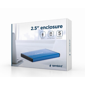 GEMBIRD USB 3.0 2.5" ENCLOSURE BRUSHED ALUMINUM DEEP BLUE