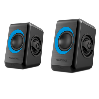 SONIC GEARS USB POWERED QUAD BASS SPEAKERS 2,0 BLACK TURQUILA
