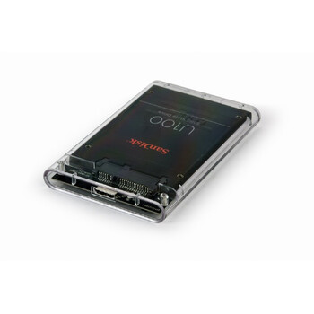 GEMBIRD USB 3,0 2,5" ENCLOSURE FOR 9,5MM DRIVE TRANSPARENT PLASTIC