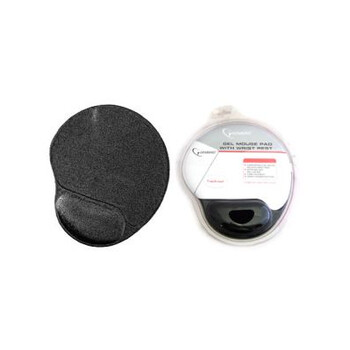 GEMBIRD GEL MOUSE PAD WITH WRIST REST BLACK