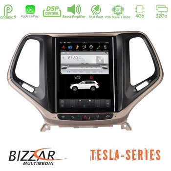 Bizzar Jeep Cherokee 2014-2019 Tesla 10.4&quot; Navigation u-bz-ts-Jp18x