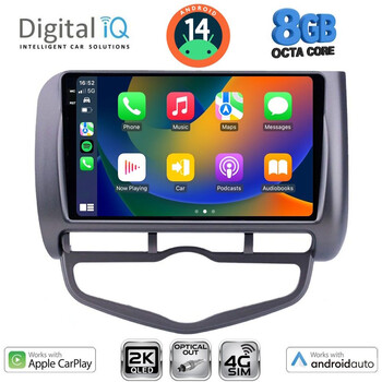DIGITAL IQ BXK 20210_CPAA CLIMA (9inc) MULTIMEDIA TABLET for HONDA JAZZ mod. 2002-2008