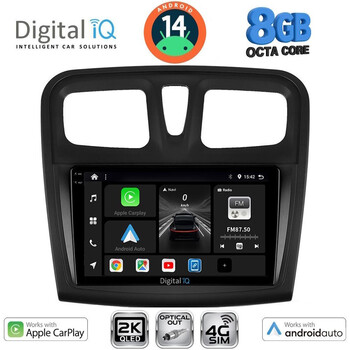 DIGITAL IQ BXK 20108SQ_CPAA (9inc) MULTIMEDIA TABLET for DACIA LOGAN – SANDERO mod. 2012-2019