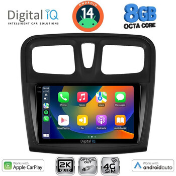 DIGITAL IQ BXK 20108SQ_CPAA (9inc) MULTIMEDIA TABLET for DACIA LOGAN – SANDERO mod. 2012-2019