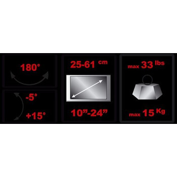GBS 41720 . Βάση TV 10-24" 15kg GBS LCD-112