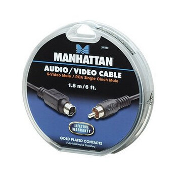 391160 . Manhattan καλώδιο RCA σε S-Video M/M 1.8m