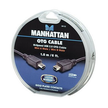 391122 . Manhattan καλώδιο Mini-USB A σε Mini-USB B OTG M/M 1.8m