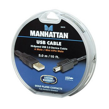 390378 . Manhattan καλώδιο USB A σε Mini-USB 4pin M/M 3m