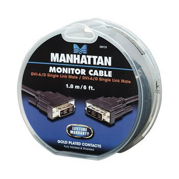 390729 . Καλώδιο DVI-A/D Single Link M/M 1.8m Manhattan