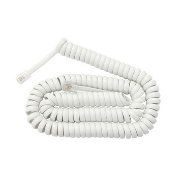 DM-4704 . Καλώδιο 4P4C Spiral 3.5m Λευκό