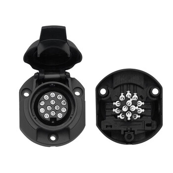 DM-4838 . Υποδοχή για Ρυμουλκούμενα 13PIN Πλαστική με Καπάκι