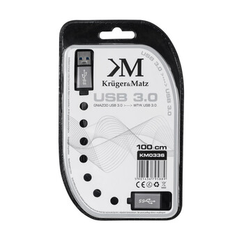 KM0336 . Προέκταση USB 3.0 A/A M/F 1m Kruger&Matz