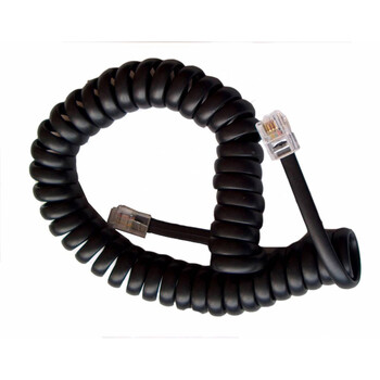 DM-0032A-7.5 . Καλώδιο Ακουστικού 4P4C Spiral Μαύρο 7.5m, 4705