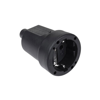 DM-3176 . Σούκο Φις Θηλυκό 16A/250V Μαύρο