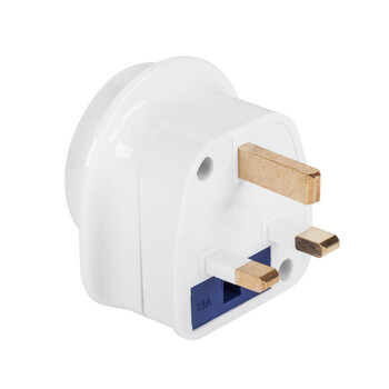 DM-0573-L . Αντάπτορας UK σε Universal Λευκός