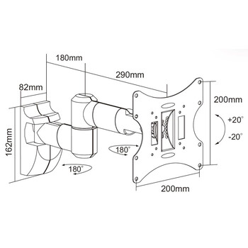 UCH0043A . Βάση TV 23-42'' 30Kg μέγιστο φορτίο