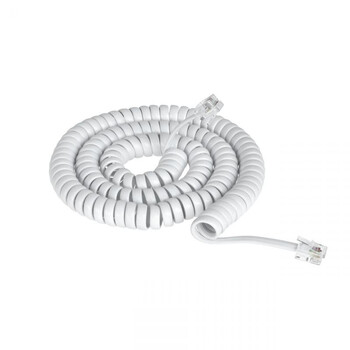 DM-0032F-4.2 . Καλώδιο Ακουστικού 4P4C Spiral Λευκό 4.2m, 4704