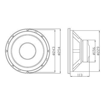 A-250 . Woofer 10" 400W Blow