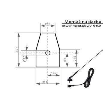 FMD340 . Κεραία Αυτοκινήτου BLOW FMD340 Οροφής
