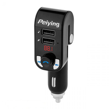 DM-0466 . Πομπός FM Bluetooth 4.2 2xUSB microSD