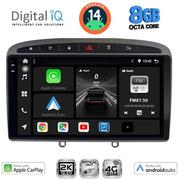DIGITAL IQ BXK 20513_CPAA (9inc) MULTIMEDIA TABLET for PEUGEOT 308 mod.2007-2012 - RCZ mod.2009-2015